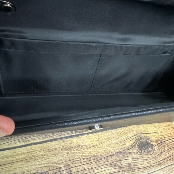 EUC Elegant Black Clutch with Chain Strap for Bridesmaid or Special Occasion - Picture 8 of 14